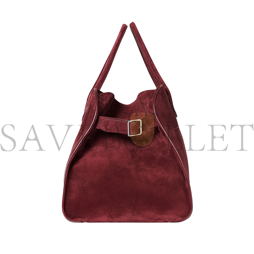 THE ROW  MARGAUX 15 TOP-HANDLE BAG IN SUEDE W1255L25PRTP (38*28*23cm)